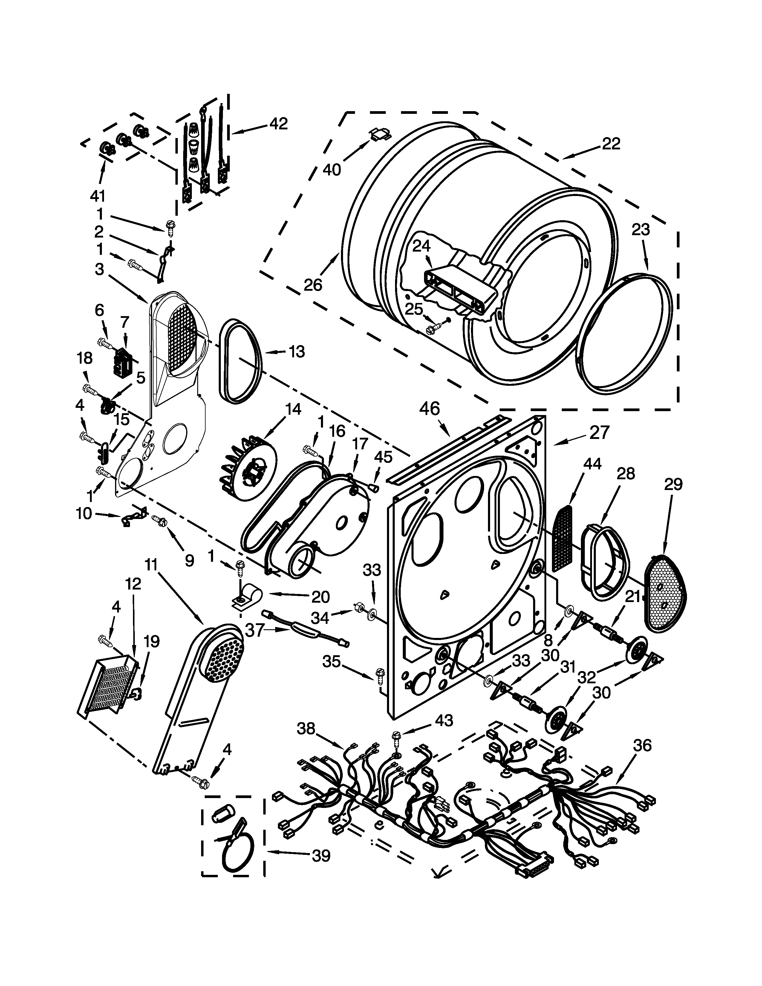 Dryer bulkhead parts
