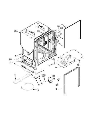 Tub and frame parts