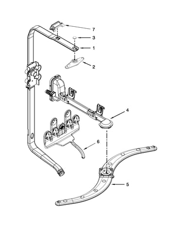 Upper wash and rinse parts