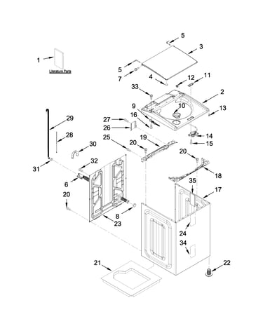 Top and cabinet parts