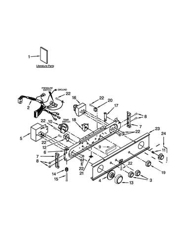 Washer/dryer control panel parts