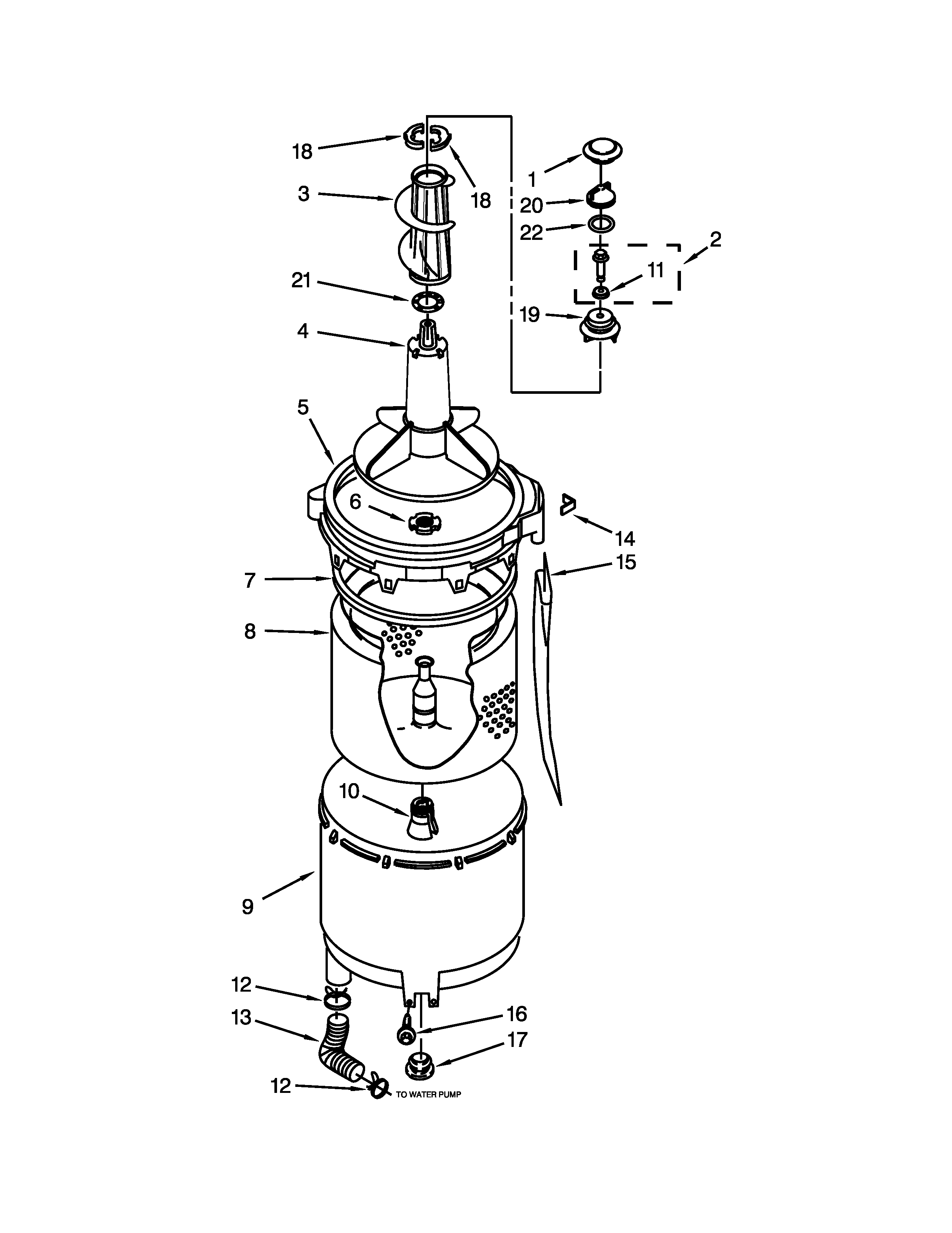 Tub and basket parts