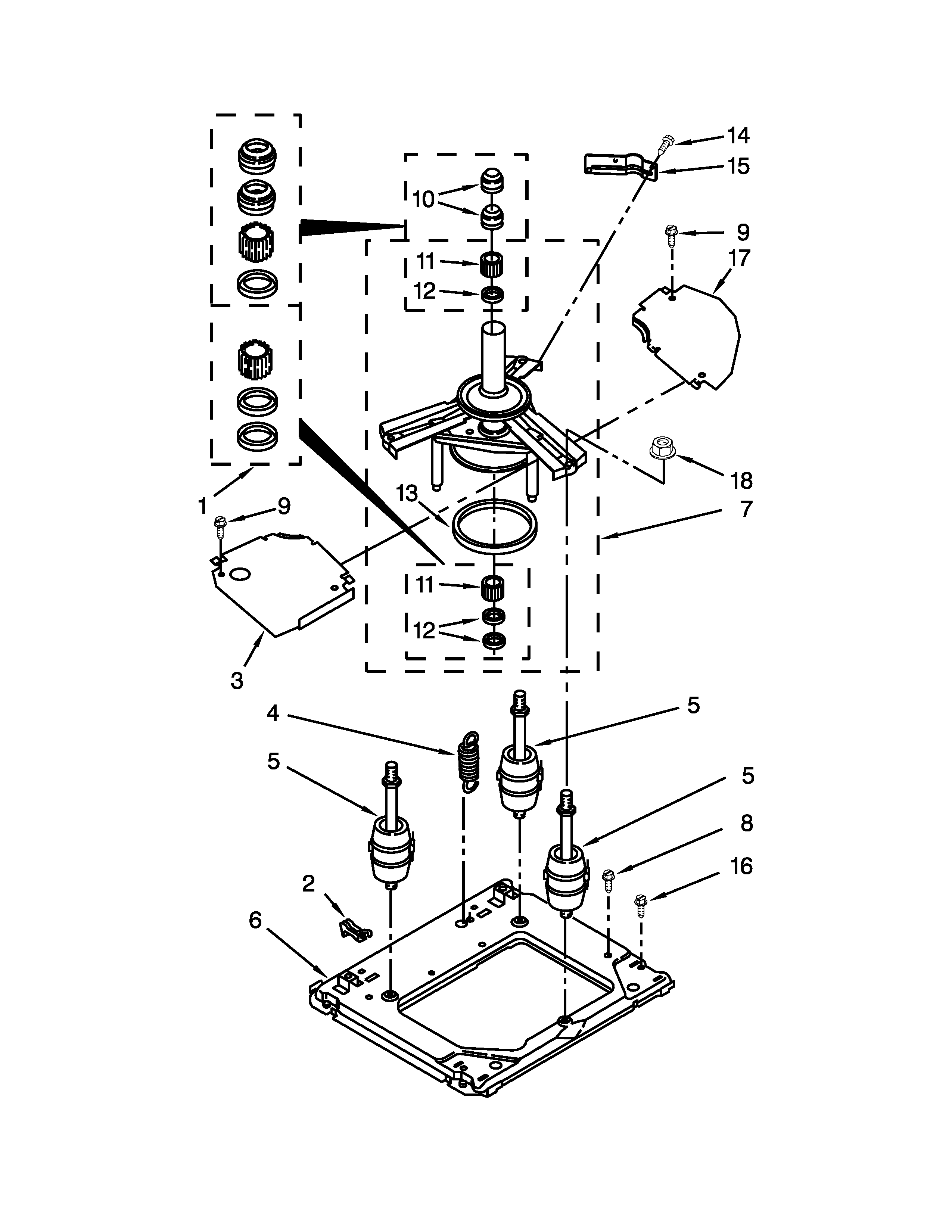 Machine base parts