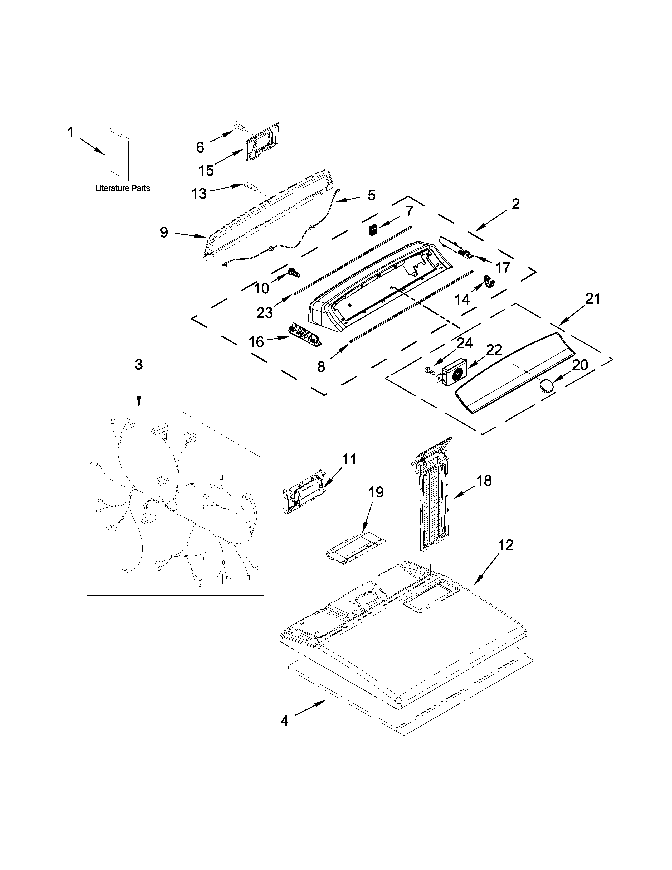 Top and console parts