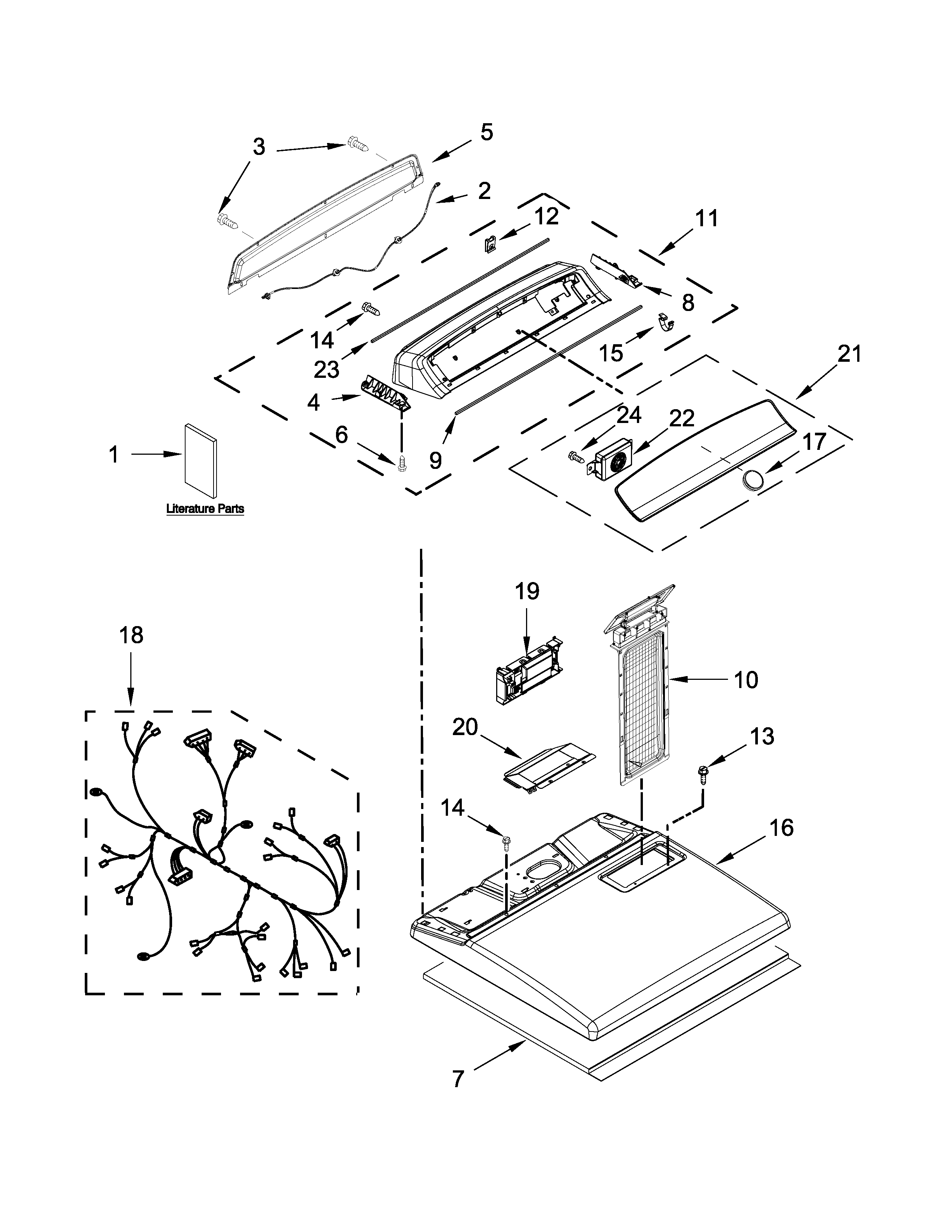 Top and console parts
