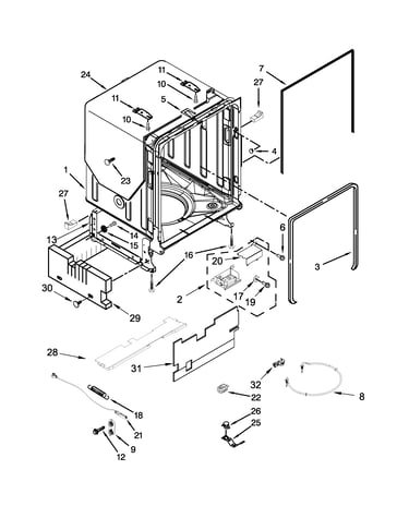 Tub and frame parts