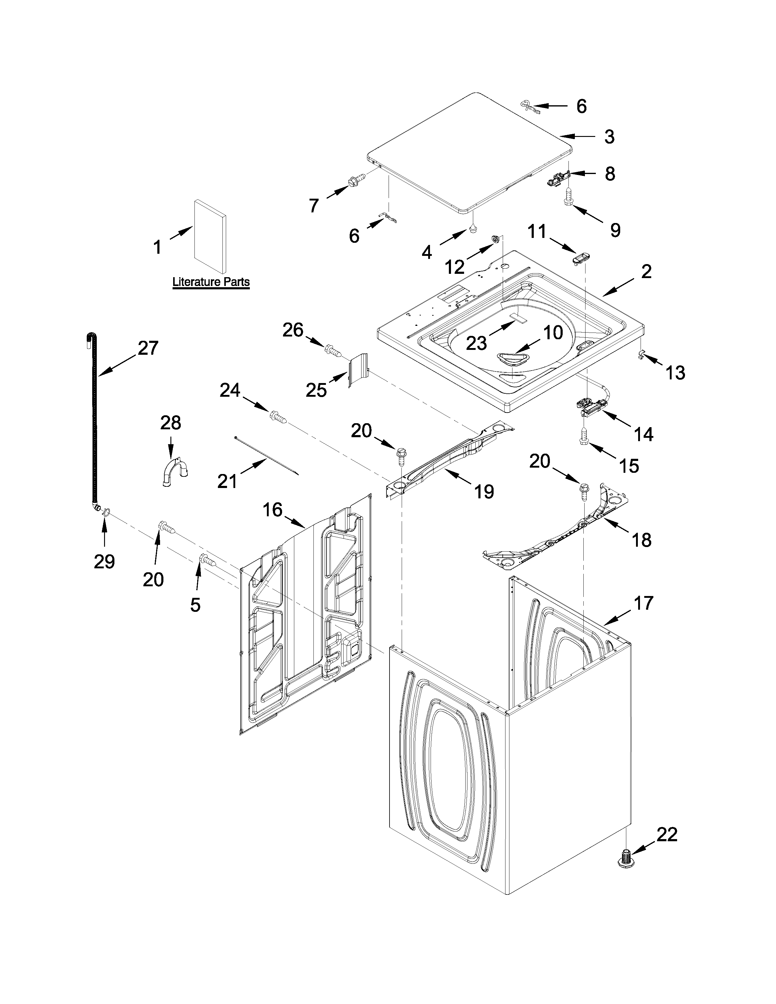 TOP AND CABINET PARTS