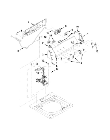Controls and water inlet parts