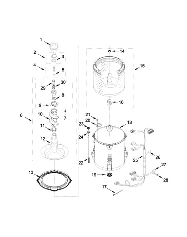 Basket and tub parts