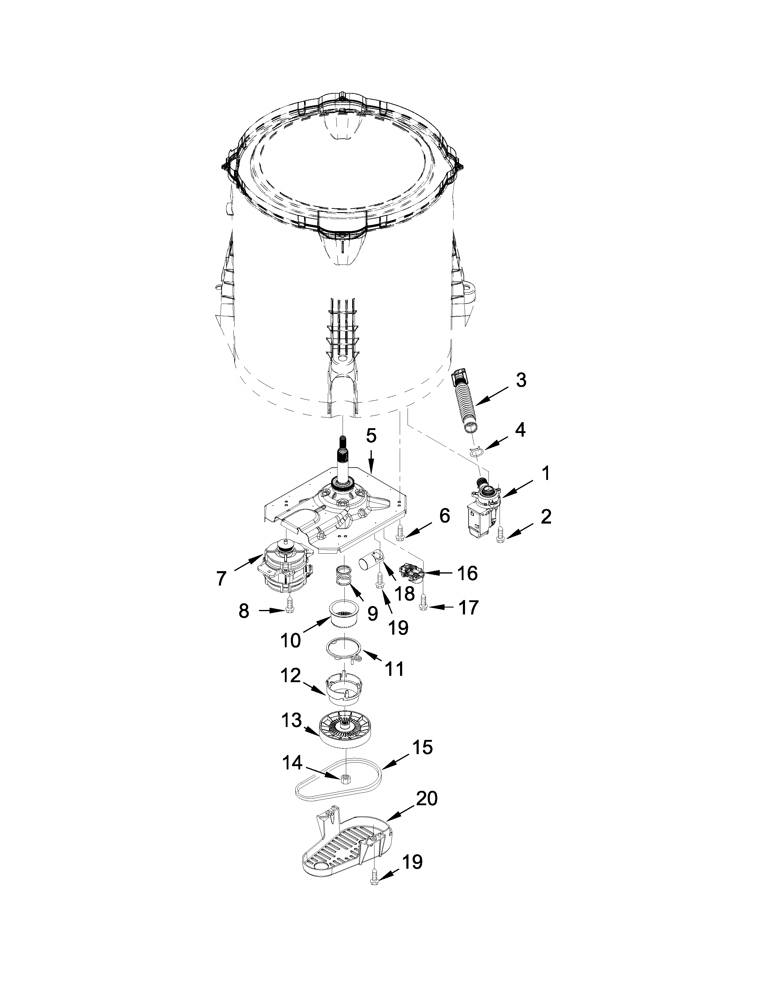 GEARCASE, MOTOR AND PUMP PARTS