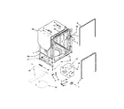 Kenmore Pro 66514703N510 tub and frame parts diagram