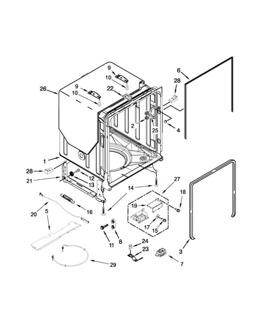 Tub and frame parts