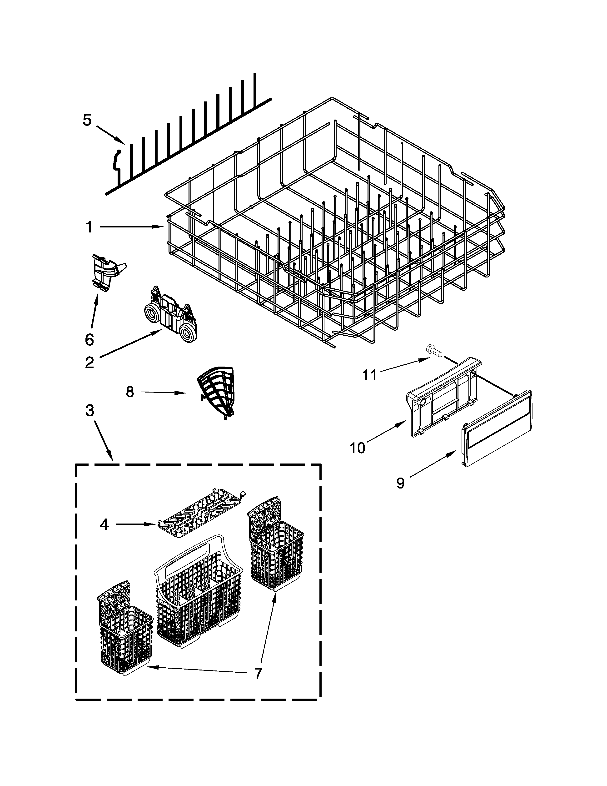 LOWER RACK PARTS