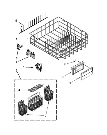 Lower rack parts
