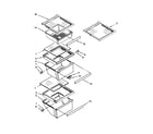 Kenmore 10651122211 refrigerator shelf parts diagram