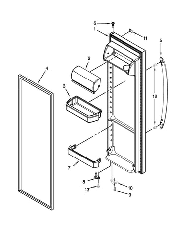 Refrigerator door parts