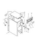 Cabinet and control parts