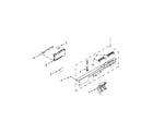Kenmore 66513543N412 control panel and latch parts diagram