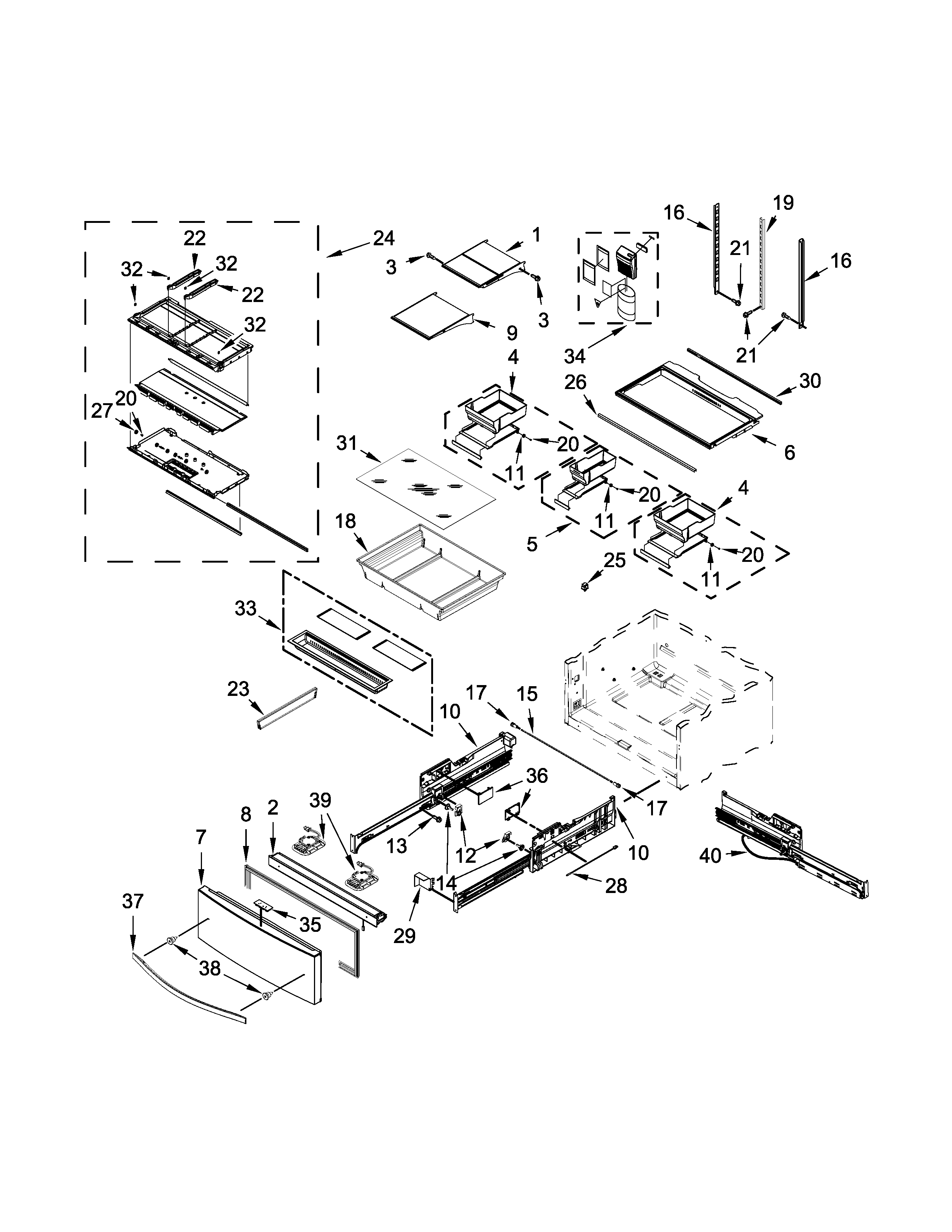 Shelf parts