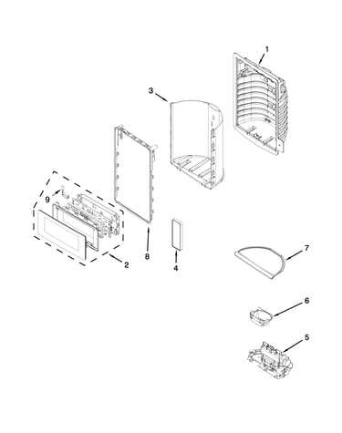 Dispenser front parts