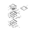 Kenmore 10651799412 refrigerator shelf parts diagram