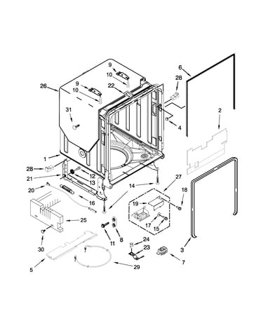 Tub and frame parts