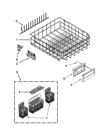 Lower rack parts