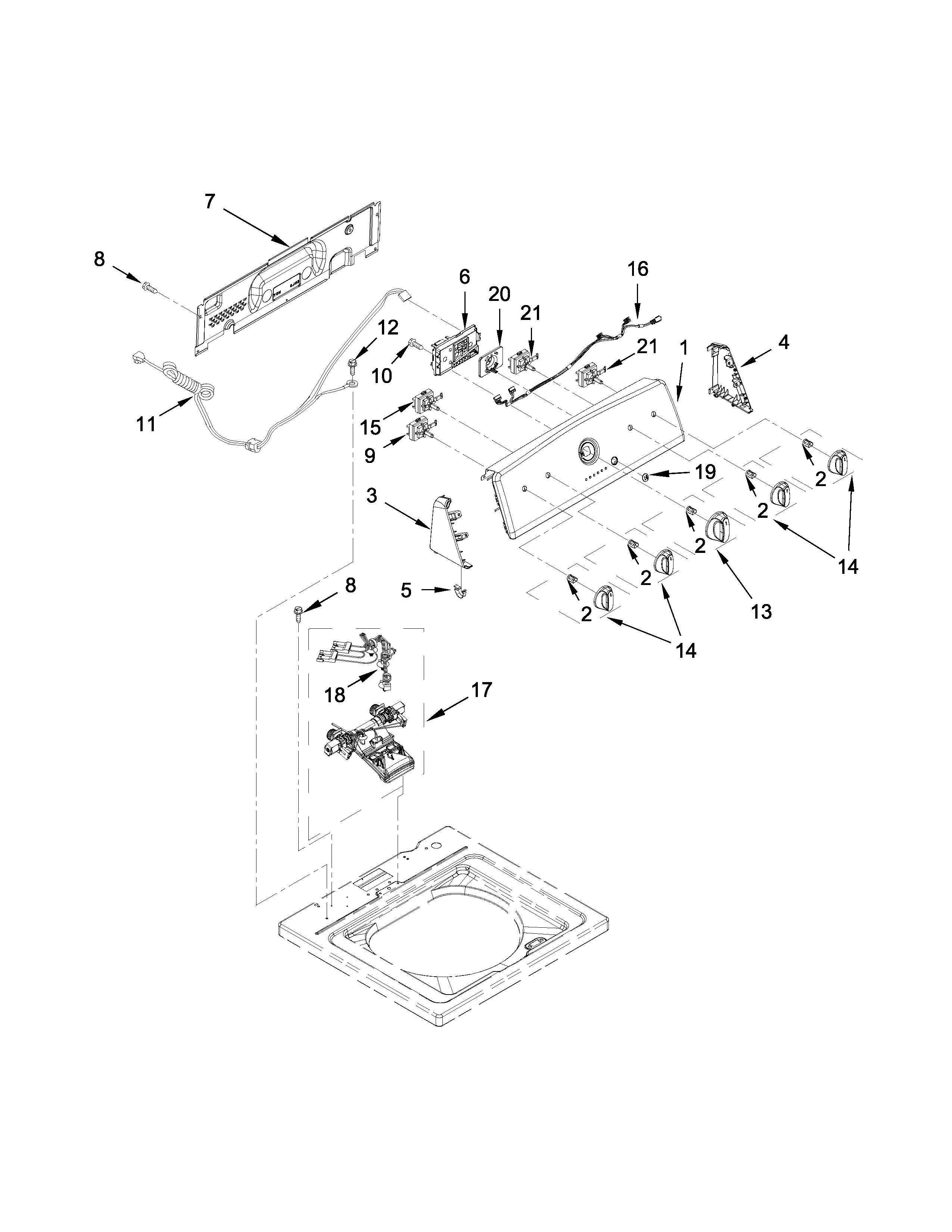 Console and water inlet parts