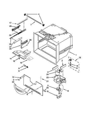 Freezer liner parts