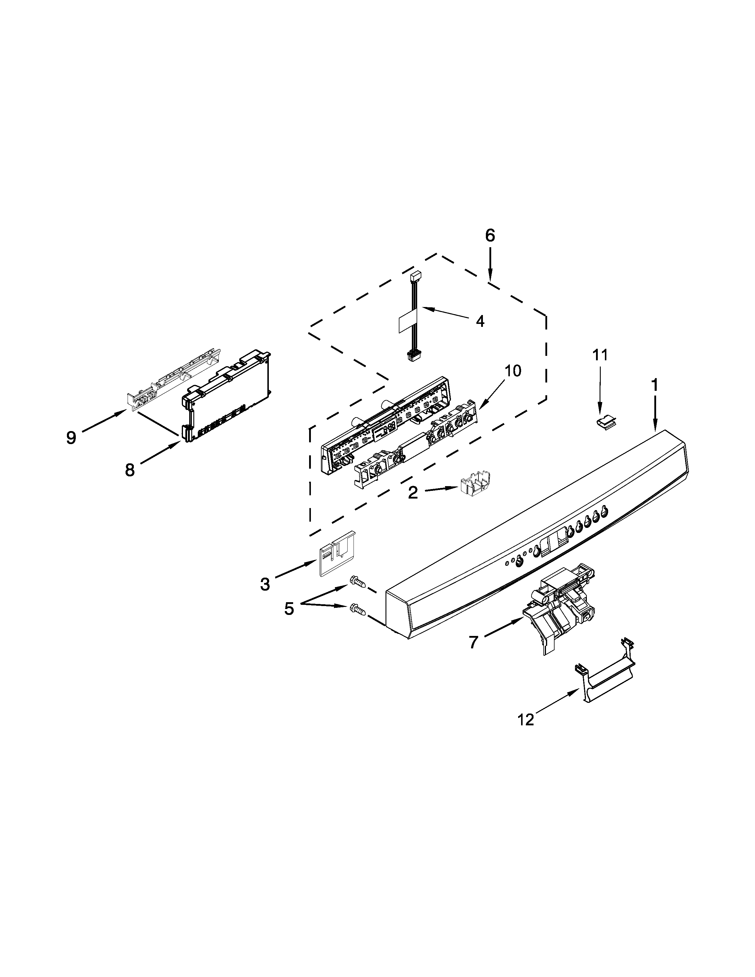 CONTROL PANEL AND LATCH PARTS