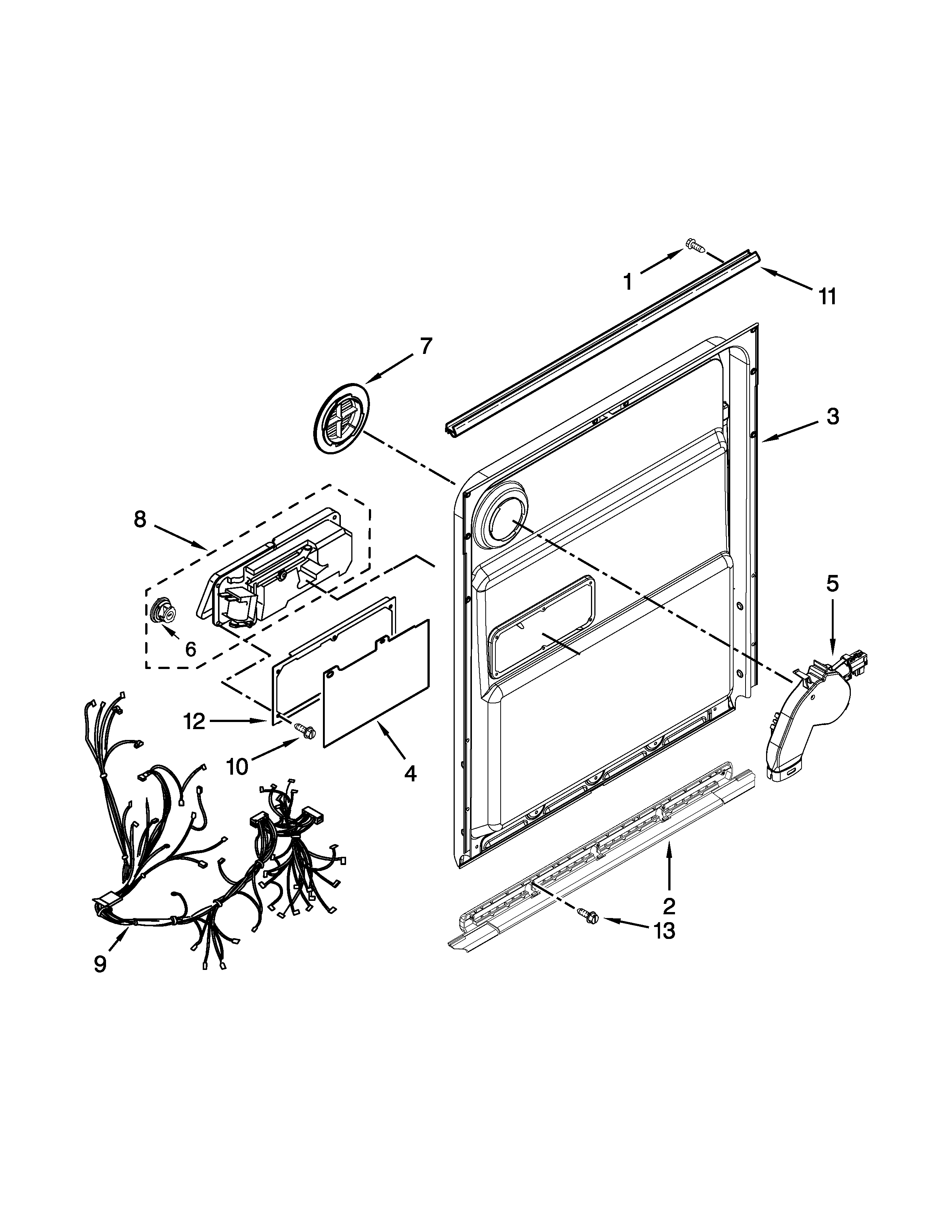 Inner door parts