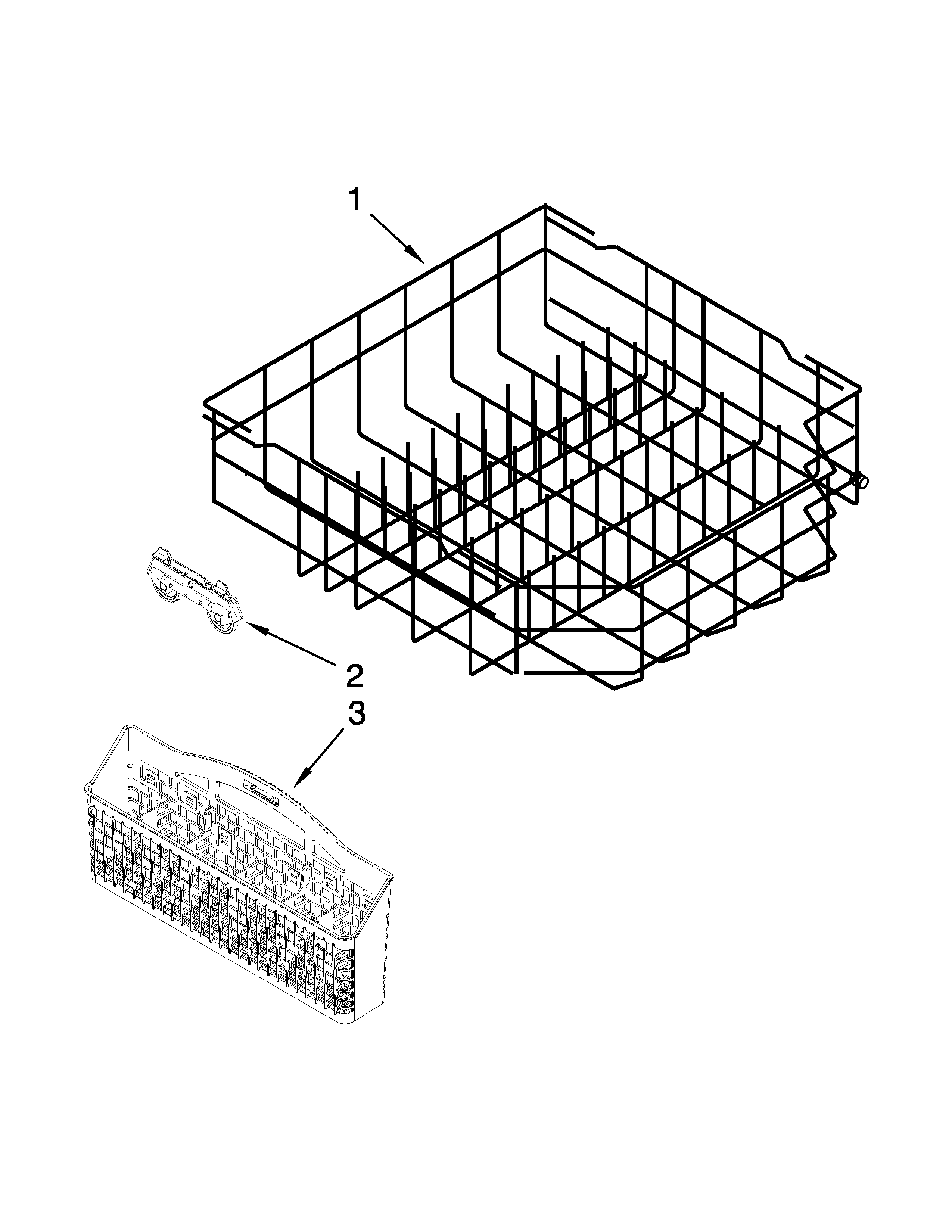 Lower rack parts