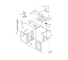 Kenmore 11022442511 top and cabinet parts diagram