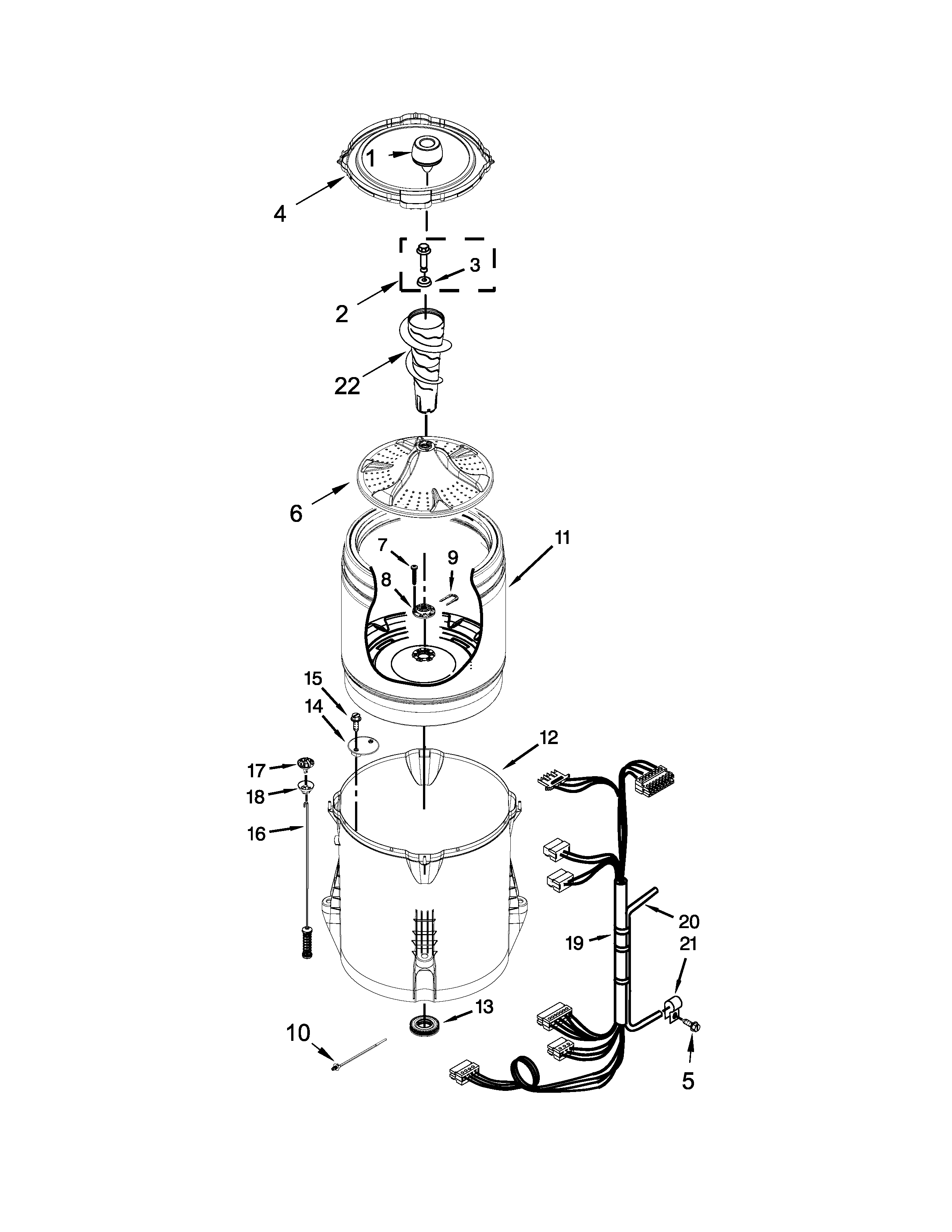 Basket and tub parts