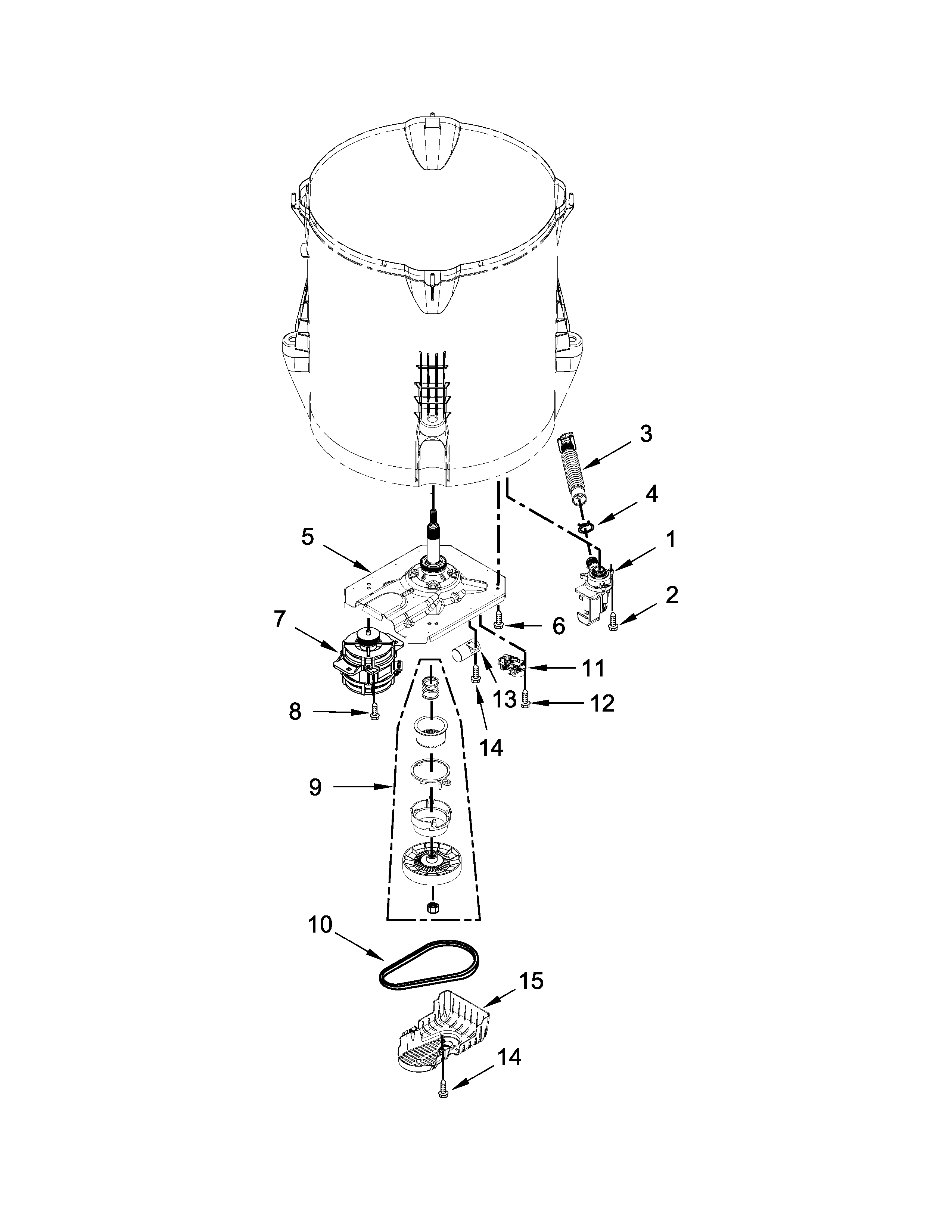 Gearcase, motor and pump parts