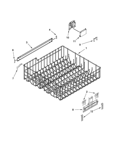 Upper rack and track parts