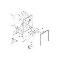 Kenmore 66515114K217 tub and frame parts diagram