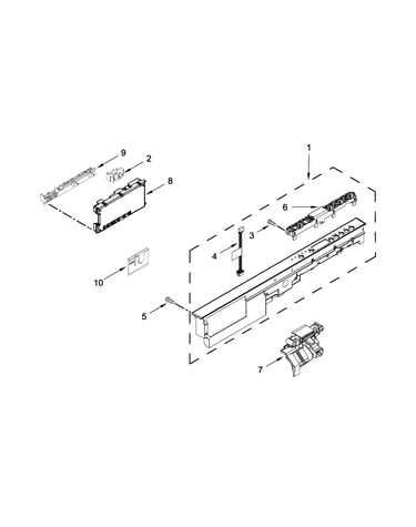 Control panel and latch parts