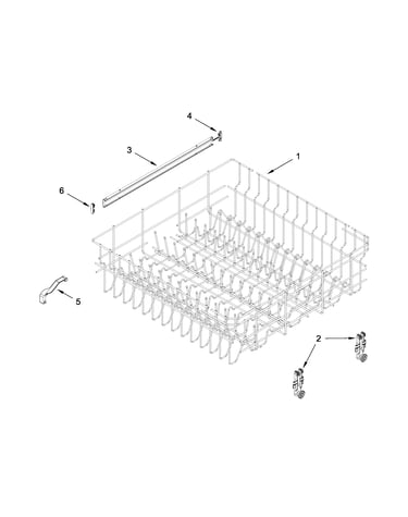 Upper rack and track parts