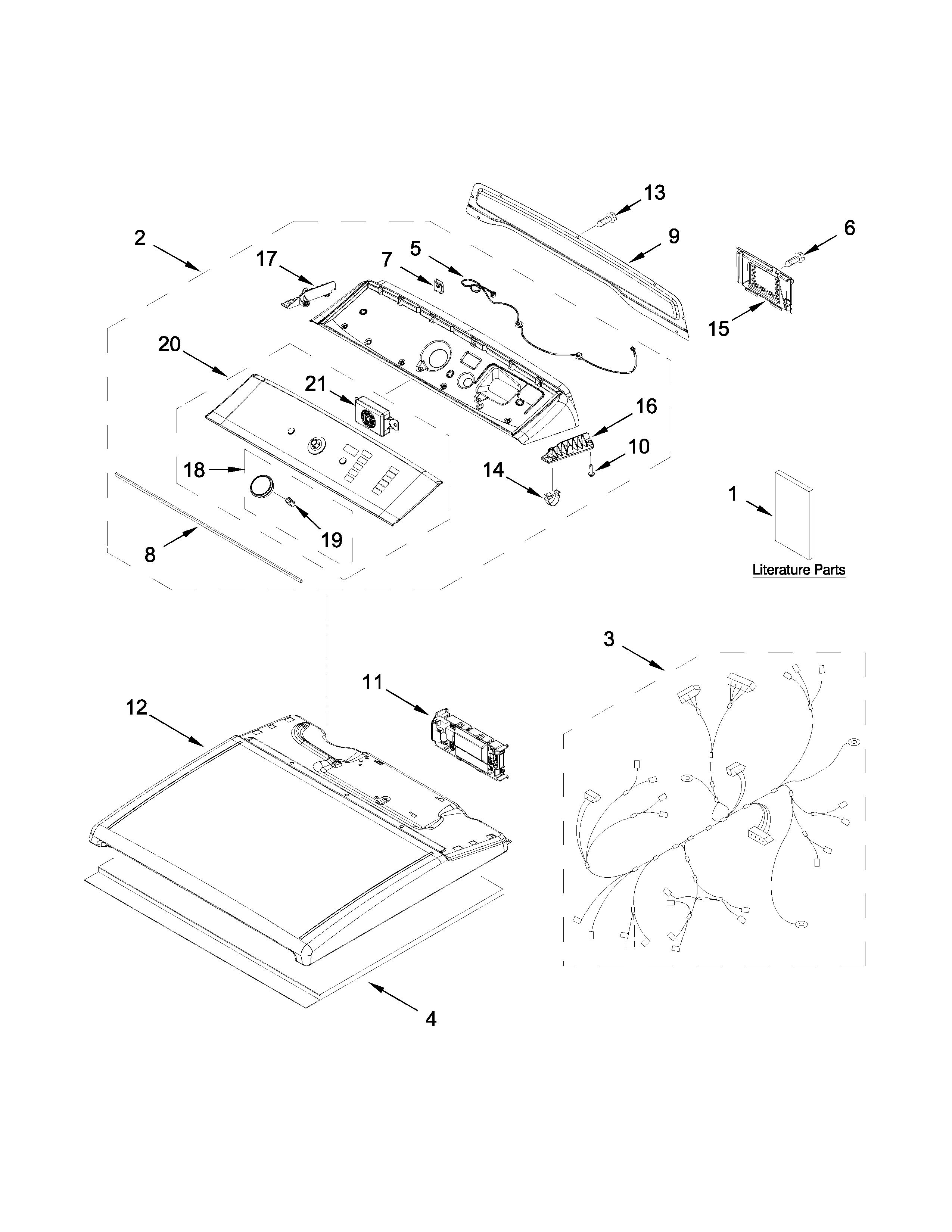Top and console parts