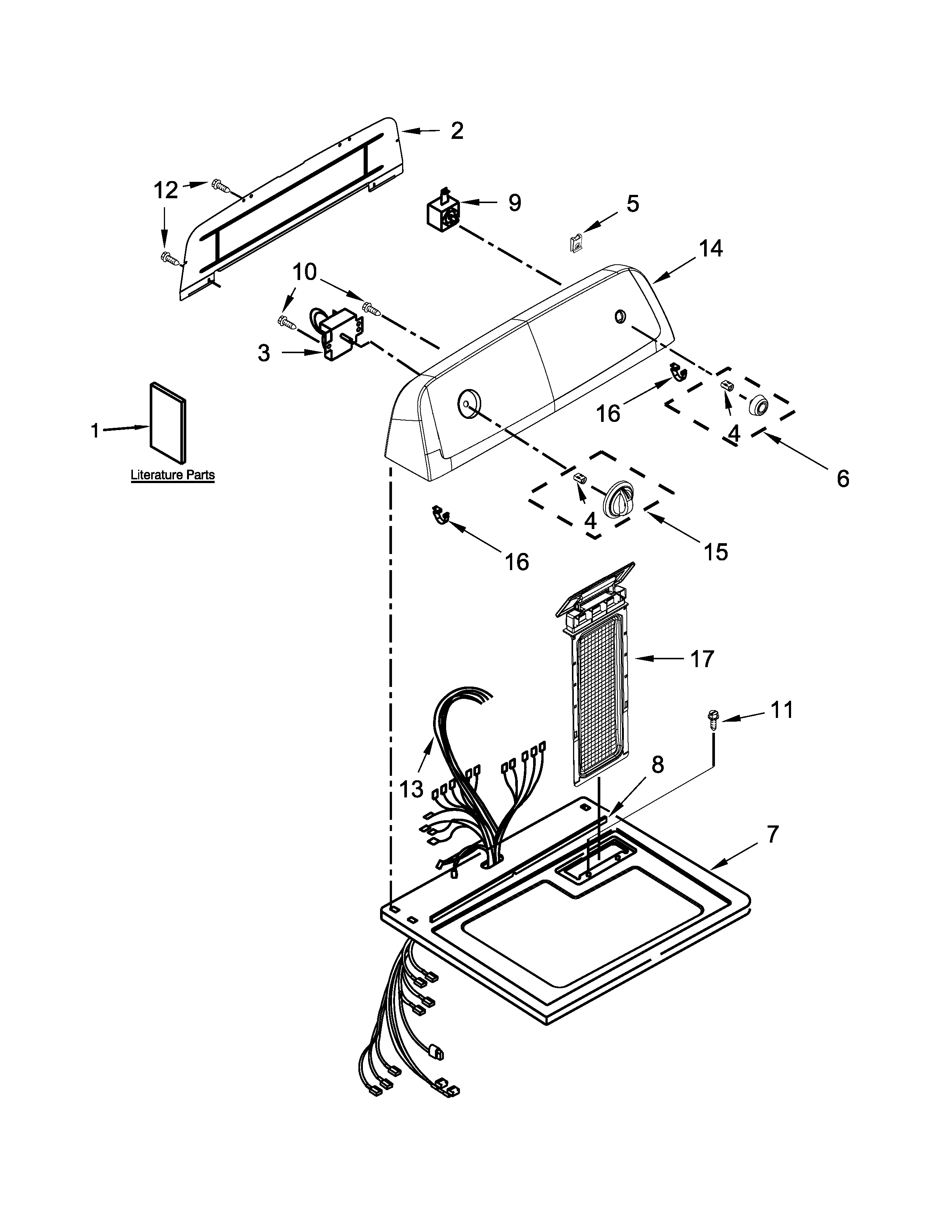 Top and console parts