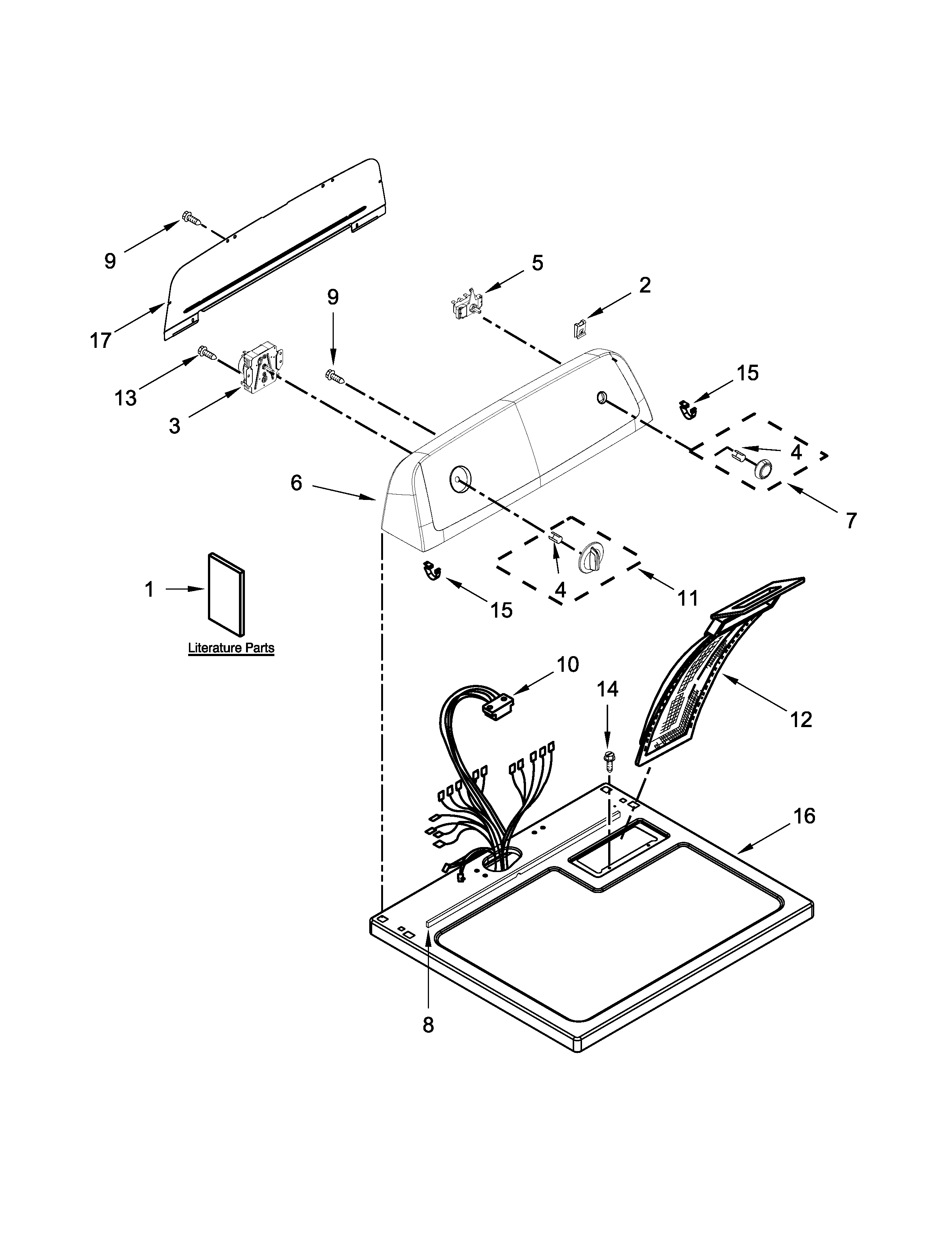 Top and console parts