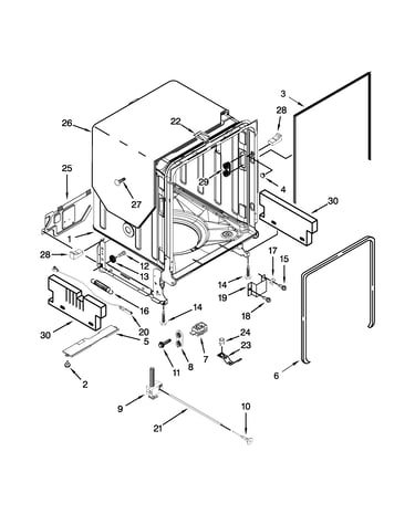 Tub and frame parts