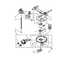 Kenmore Elite 66513979K015 pump, washarm and motor parts diagram