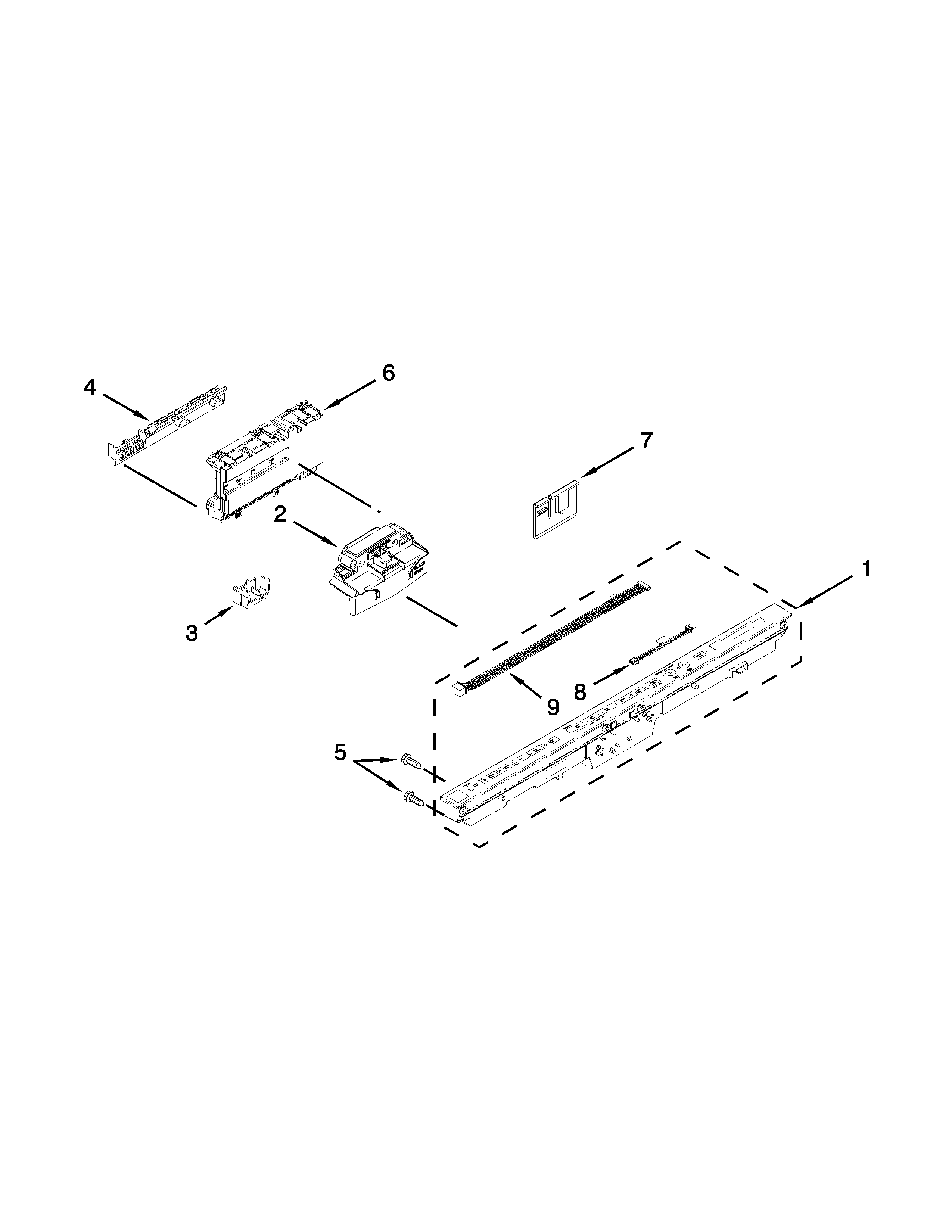 CONTROL PANEL AND LATCH PARTS