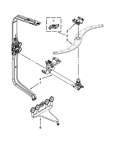Upper wash and rinse parts