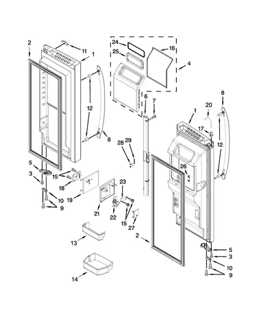 Refrigerator door parts