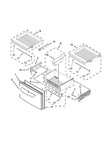 Freezer door parts