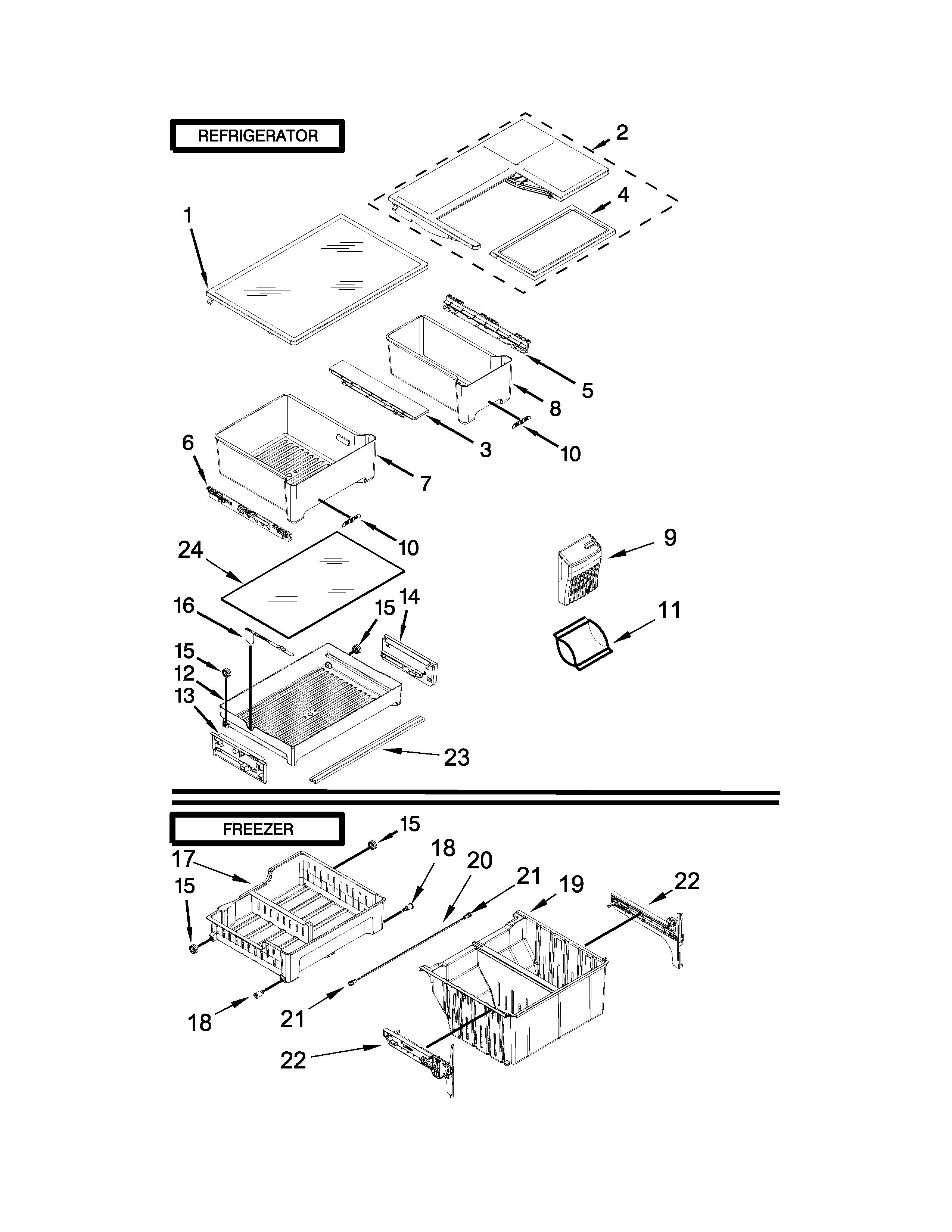 Shelf parts