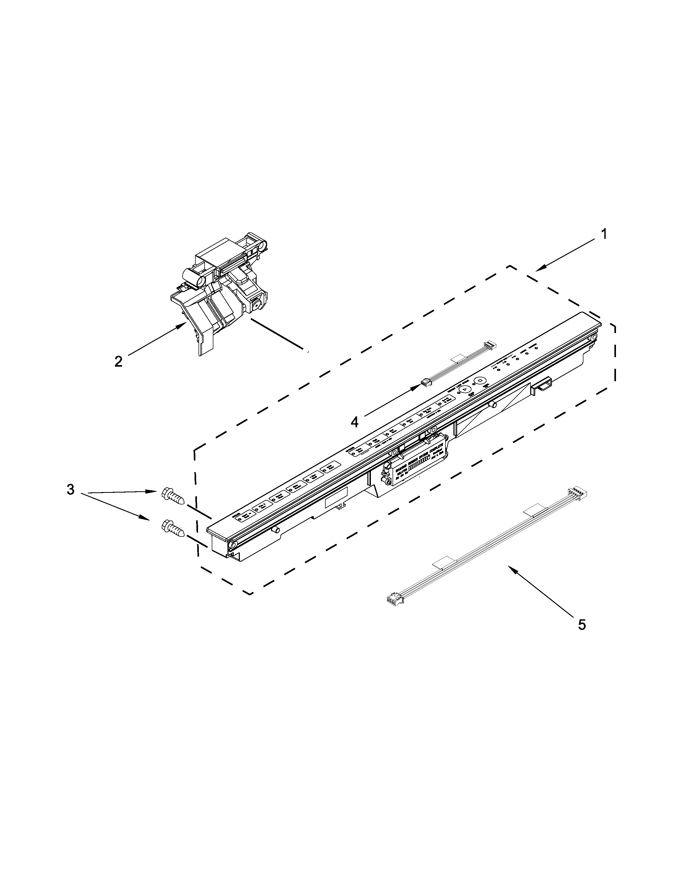 Control panel and latch parts
